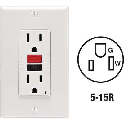 15A WH SLFTS GFCI OUTLET