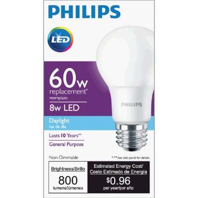 8W A19DL MED FR LED BULB