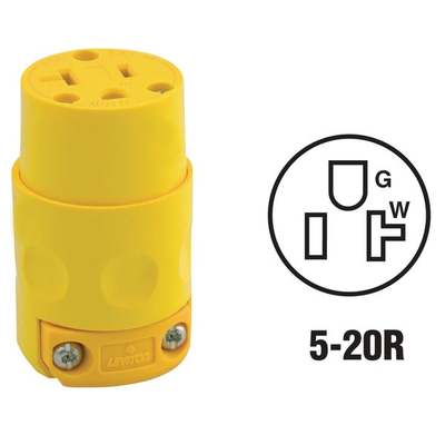 YELLOW 20A125V CONNECTOR