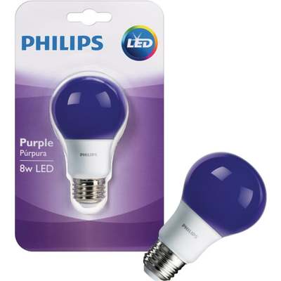 8W A19 PURPLE LED BULB