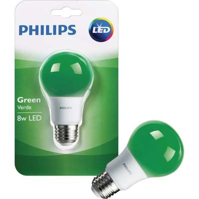 8W A19 GREEN LED BULB