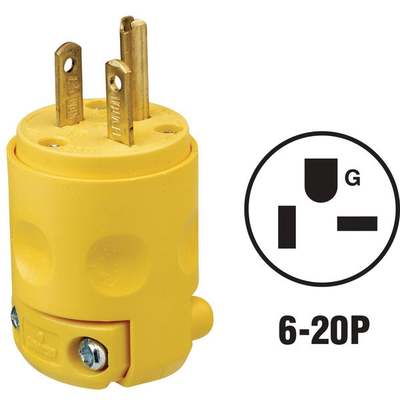 20A 250V Male Connector 6-20P