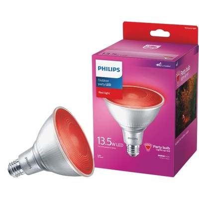 Philips 100W Equivalent Red PAR38 Medium LED Floodlight Light Bulb