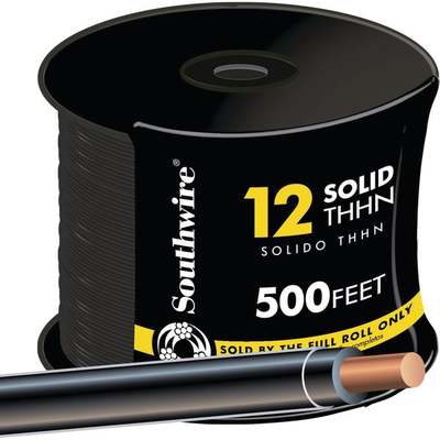 500' 12SOL BLK THHN WIRE