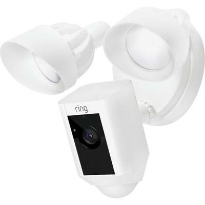 WHITE FLOODLIGHT CAMERA