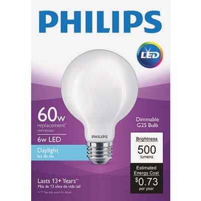 LED G25 60W DL FR BULB