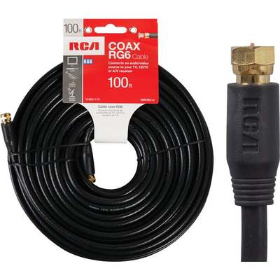 100' BLK COAX CABLE