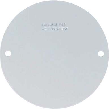 4" WHT RND BLNK WP COVER
