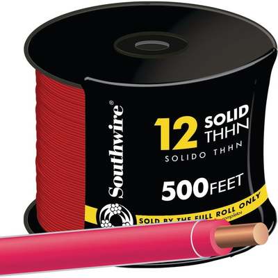 500' 12SOL RED THHN WIRE