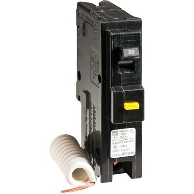 Square D Homeline 20A Single-Pole GFCI Breaker