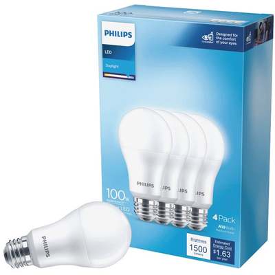 4pk 100w A19 Dl Led Bulb