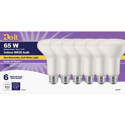 6PK 65WBR30 T20 LED BULB