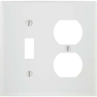 SNGL TGGLE/DPLX  WALLPLATE WHT