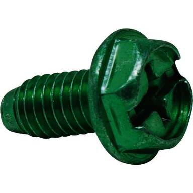 GREEN GROUNDING SCREW 10PK