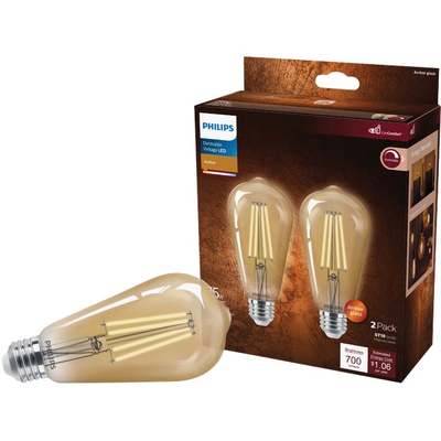 2PK 75W ST19VIN LED BULB