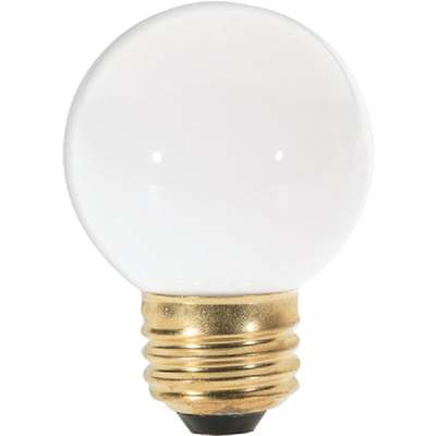 25W WHITE GLOBE BULB