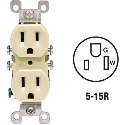 15A CO/AL Iv Duplex Receptacle