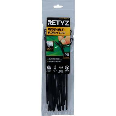 20pk 8" Blk Cable Tie