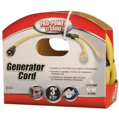 3' 12/4 GENERATOR CORD