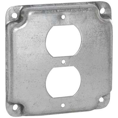 4" SQ 2-OUTLET BOX COVER