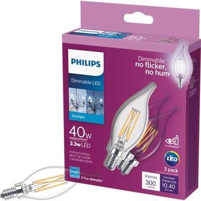 3PK 40W BA11 CN LED BULB