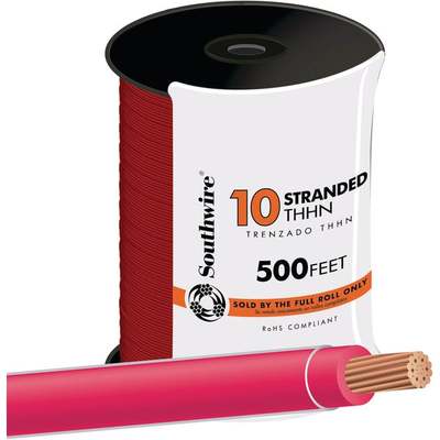 10STR-RED THHN WIRE 500'