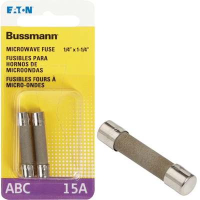 Bussmann 15A ABC Ceramic Tube Electronic Fuse (2-Pack)