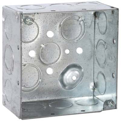 Southwire Screw-On 4 In. x 4 In. Welded Steel Square Box