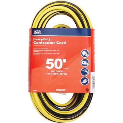 50' 14/3 LIGHTED CORD