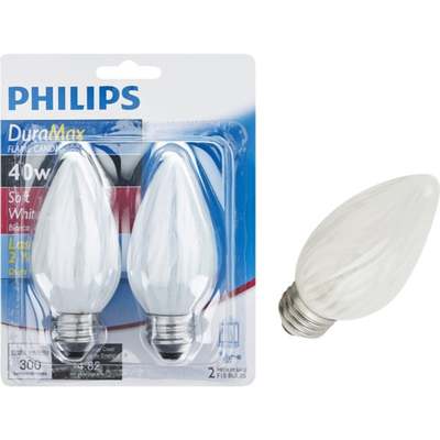 40W WHT MED FLAME BULB