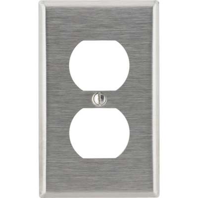 SS DUP OUTLET WALLPLATE