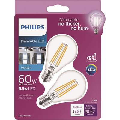 2PK 60W A15 DL LED BULB