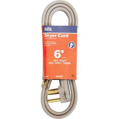 DO IT 6' 30A 3 PRONG DRYER CORD