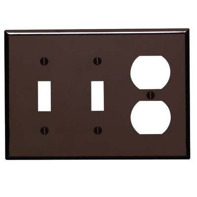Brn 2togl/out Wall Plate