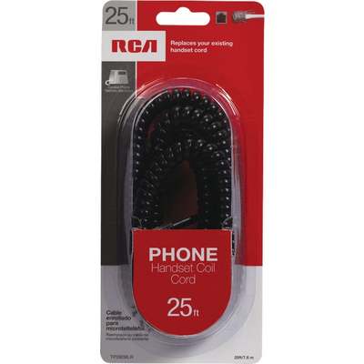 RCA 25 Ft. Black Phone Cord