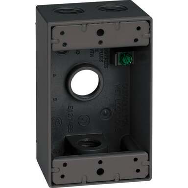 1/2" 4-HLE 1G GRY WP BOX