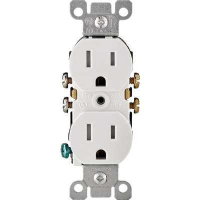 10PK 15A WHT TR OUTLET