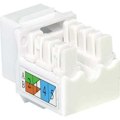 CAT6/5E WHT JACK INSERT