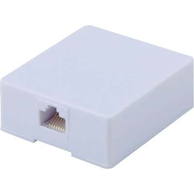 RJ45 WHITE SURFACE JACK
