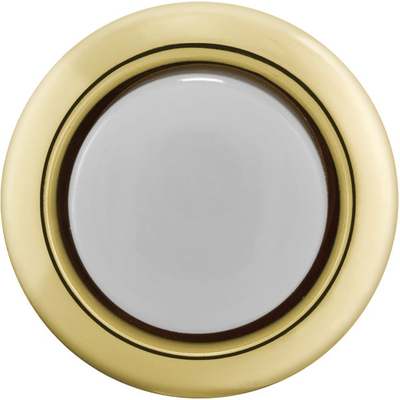 Heath Zenith Wired Gold Round LED Lighted Doorbell Push-Button