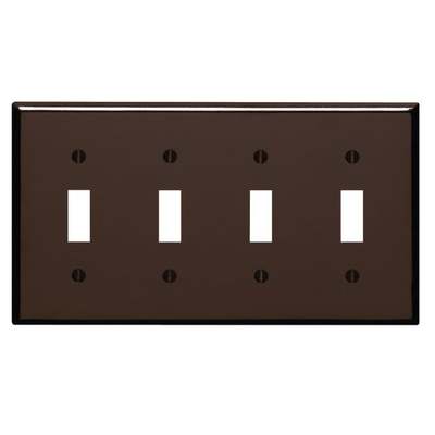 BRN 4-TOGGLE WALL PLATE