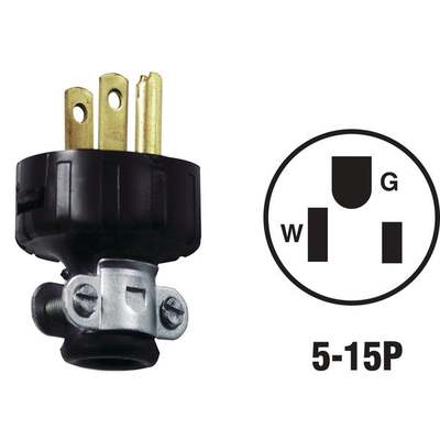 BLK CORD PLUG