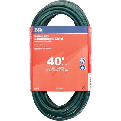 GREEN EXT CORD 40' 16/3