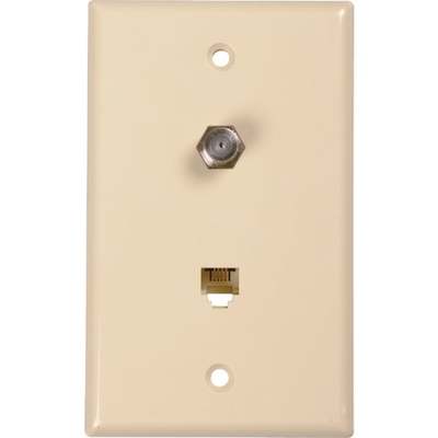 PHONE/COAX WALL PLATE