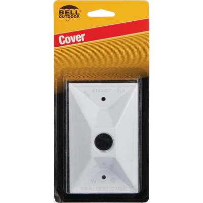 Hubbell Cluster 1-Outlet White Zinc Weatherproof Electrical Cover