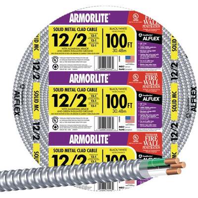 100' 12/2 MC ALUM CABLE