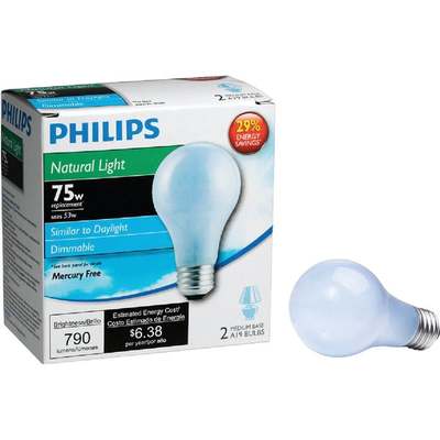 2PK 53W NAT HAL BULB