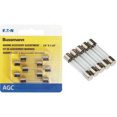 Bussmann 1A/2A/3A AGC Glass Tube Electronic Fuse (5-Pack)