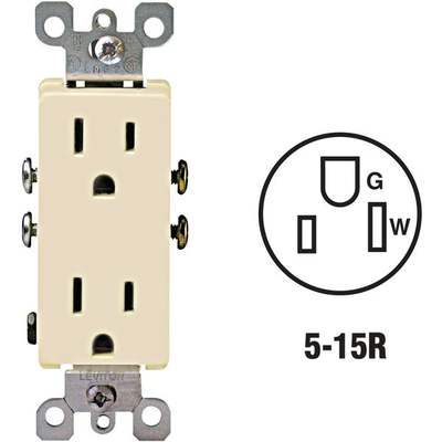 DECOR GRNDING OUTLET-IVORY