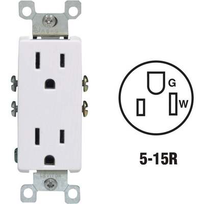 DECOR GRNDING OUTLET-WHITE